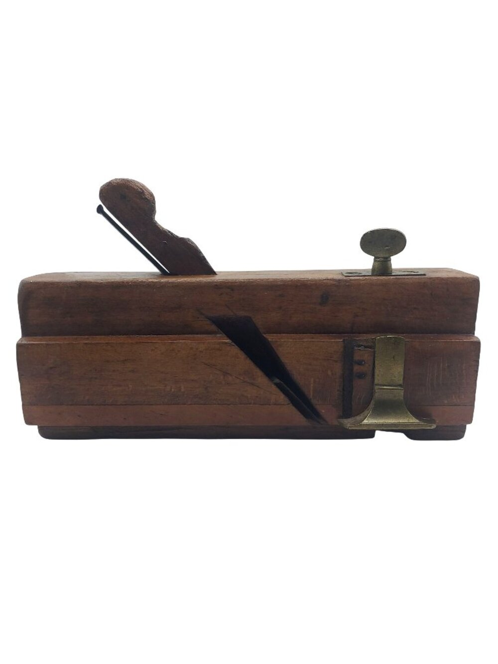Wood Moving Fillister Plane Brass Adjustable Fence Greenfield Tool 280 Antique